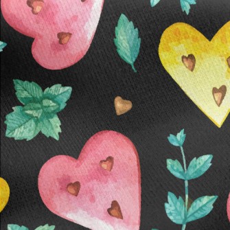 Gradient Emoticon Heart Jersey Backed Fleece