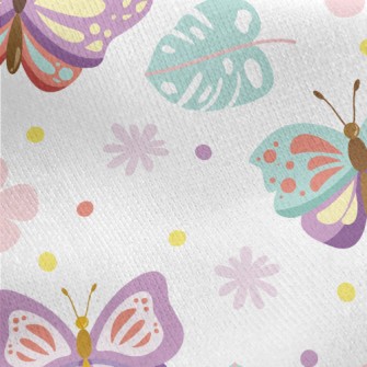 Fantasy Cute Butterfly Jersey Backed Fleece
