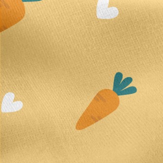 Love Small Carrots Jersey Backed Fleece