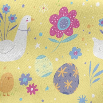 Mother Goose And Chicks Jersey Backed Fleece