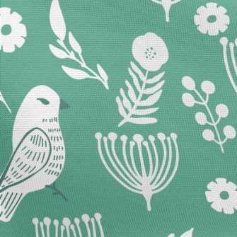 Flowers And Temperamental Bird Pongee