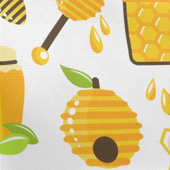Bees Collecting Honey Pongee
