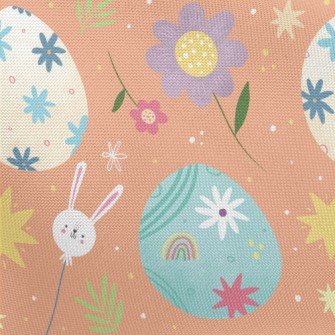 Easter Eggs And Bunny Pongee