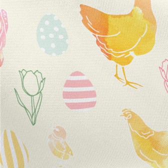 Rubbing Rooster Family Pongee