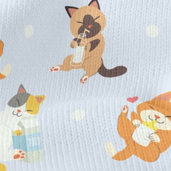 Cat Who Loves To Drink Milk Stretch Jersey