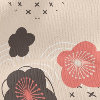 Chinese Style Plum Blossom Stretch Jersey