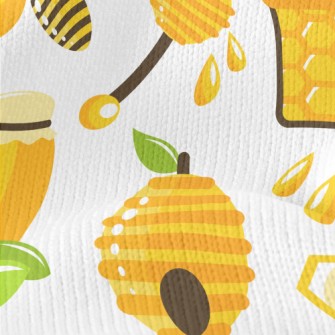 Bees Collecting Honey Stretch Jersey