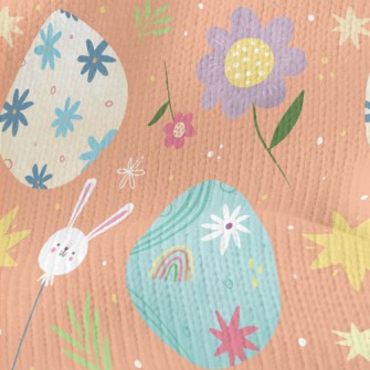 Easter Eggs And Bunny Stretch Jersey