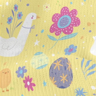 Mother Goose And Chicks Stretch Jersey
