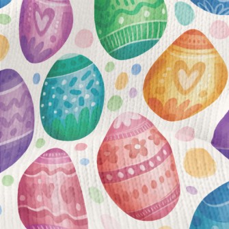 Colorful Easter Eggs Stretch Jersey