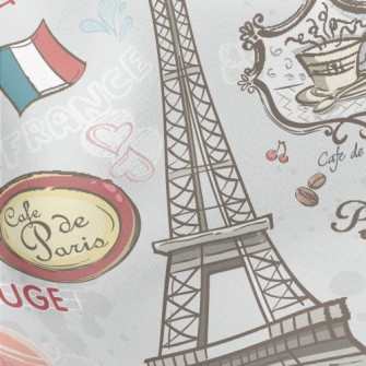 Eiffel Tower, Paris, France Lightweight Cotton Poplin