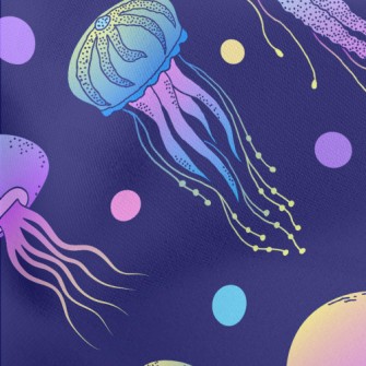 Psychedelic Gradient Jellyfish Lightweight Cotton Poplin