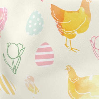 Rubbing Rooster Family Lightweight Cotton Poplin