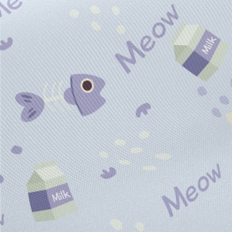 Cat Fish Bones And Milk Midweight Cotton Poplin