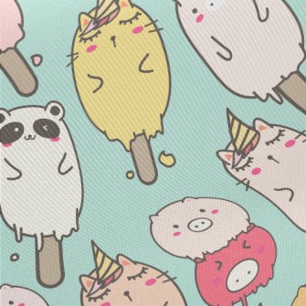 Animal Ice Cream Midweight Cotton Poplin