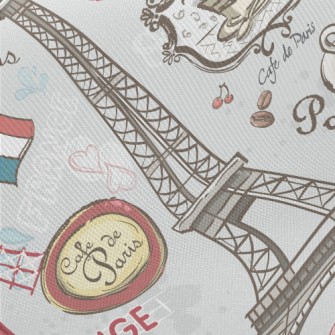 Eiffel Tower, Paris, France Midweight Cotton Poplin