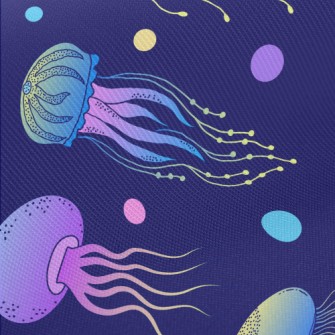 Psychedelic Gradient Jellyfish Midweight Cotton Poplin