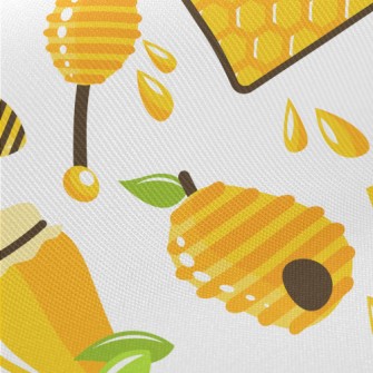 Bees Collecting Honey Midweight Cotton Poplin
