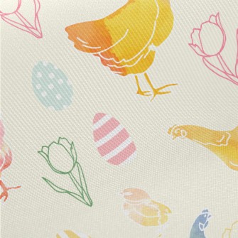 Rubbing Rooster Family Midweight Cotton Poplin
