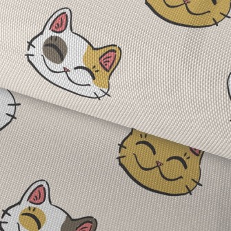 Curved Eyes Cat Waterproof Oxford