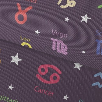 Colorful Horoscope Symbols Waterproof Oxford