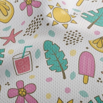 Tropical Refreshing Drinks Athletic Mesh Flat Back