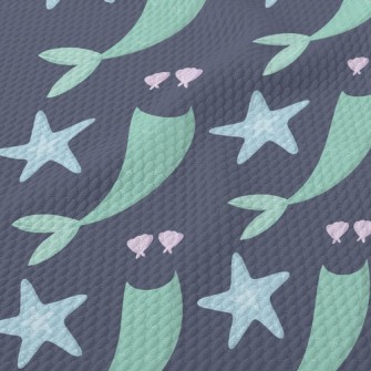 Playful Mermaid Clothes Birdseye Piqué