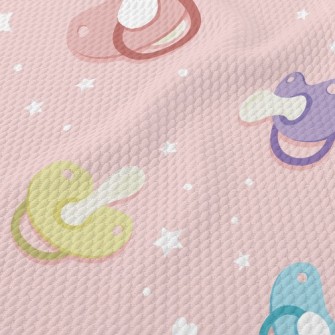 Colorful Baby Pacifier Birdseye Piqué