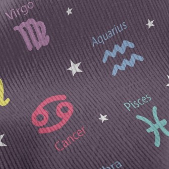 Colorful Horoscope Symbols Standard Corduroy