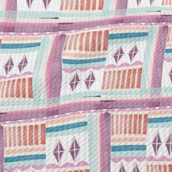 Pink Rhombus Birdseye Piqué