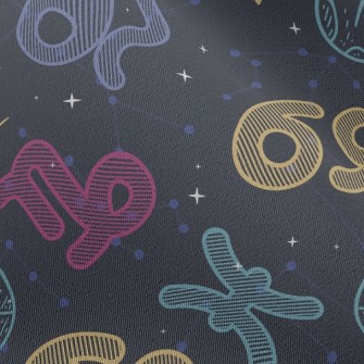 Fluorescent Horoscope Symbol Chiffon
