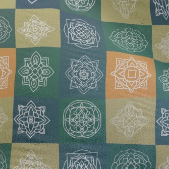 Checkered Coil Flower Chiffon