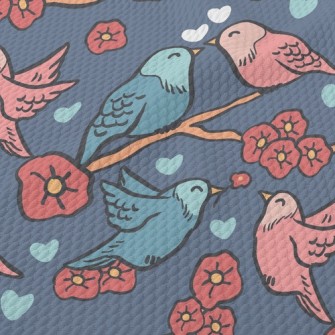 Birds In Love Birdseye Piqué