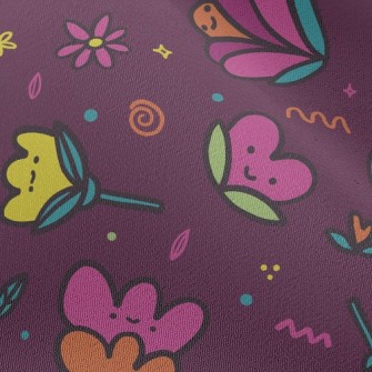 Childlike Shy Flowers Chiffon