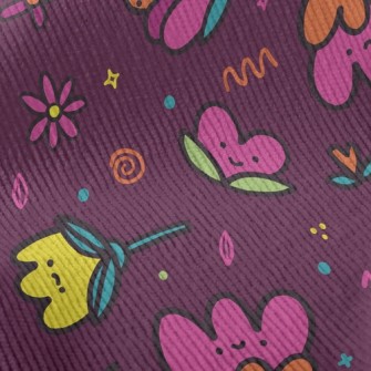 Childlike Shy Flowers Standard Corduroy