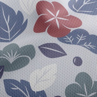 Elegant Japanese Flowers Athletic Mesh Flat Back