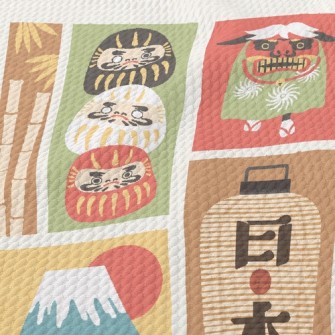 Japanese Traditional Culture Birdseye Piqué