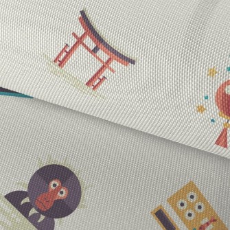 Japanese Ninja Daruma Samurai Waterproof Oxford