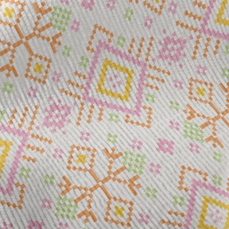 Pink Ethnic Style Standard Corduroy