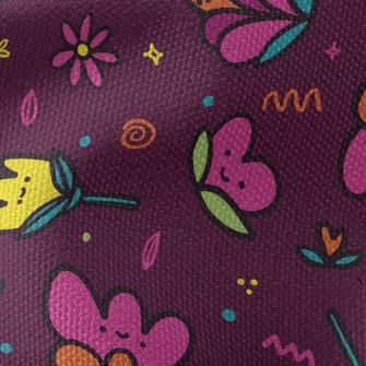 Childlike Shy Flowers Waterproof Canvas