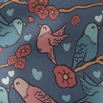 Birds In Love Waterproof Canvas