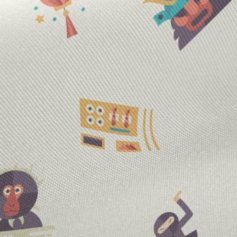 Japanese Ninja Daruma Samurai Twill