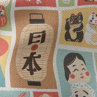 Japanese Traditional Culture Waterproof Canvas