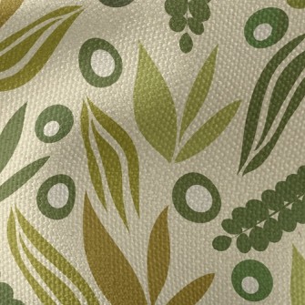 Green Growing Leaves Waterproof Canvas
