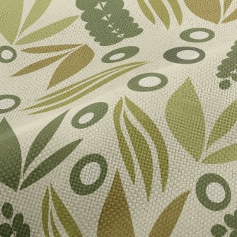 Green Growing Leaves Performance Linen