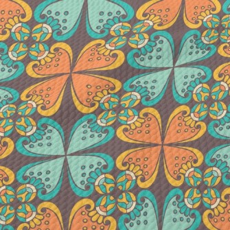 Childlike And Cute Damask Birdseye Piqué