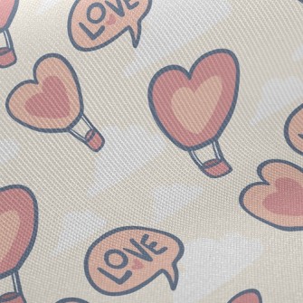 Love Hot Air Balloon Twill