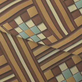 Stacked Cross Lines Waterproof Oxford