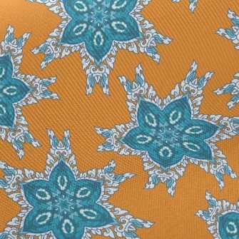 Gorgeously Embellished Damask Twill
