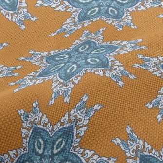 Gorgeously Embellished Damask Performance Linen